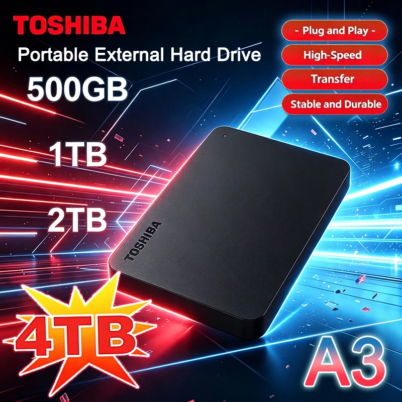 Gaming Console Driving - SSD Externo Toshiba A3 Canvio Basics