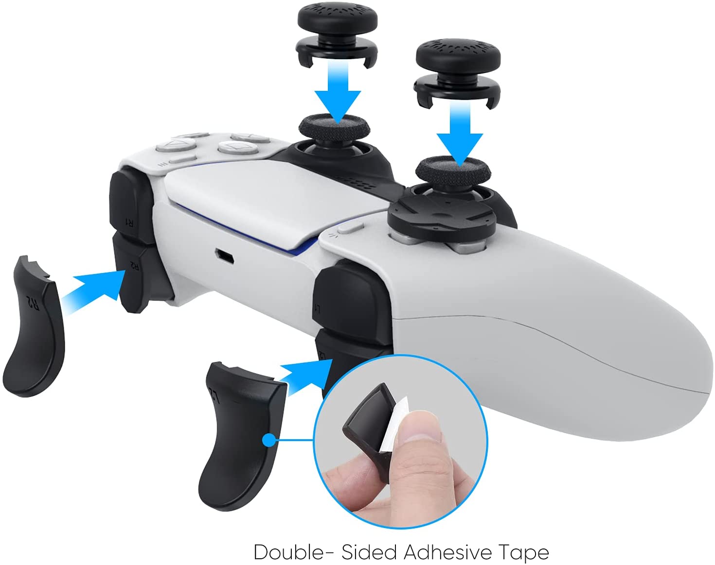 Trigger Extender Button - Kit de Acessórios para PS5, Compatível