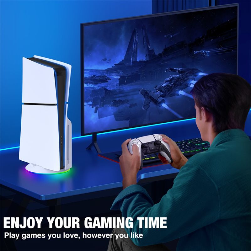 Suporte Vertical AED7 com Luz  - Gaming Console Holder avaliação e preço
