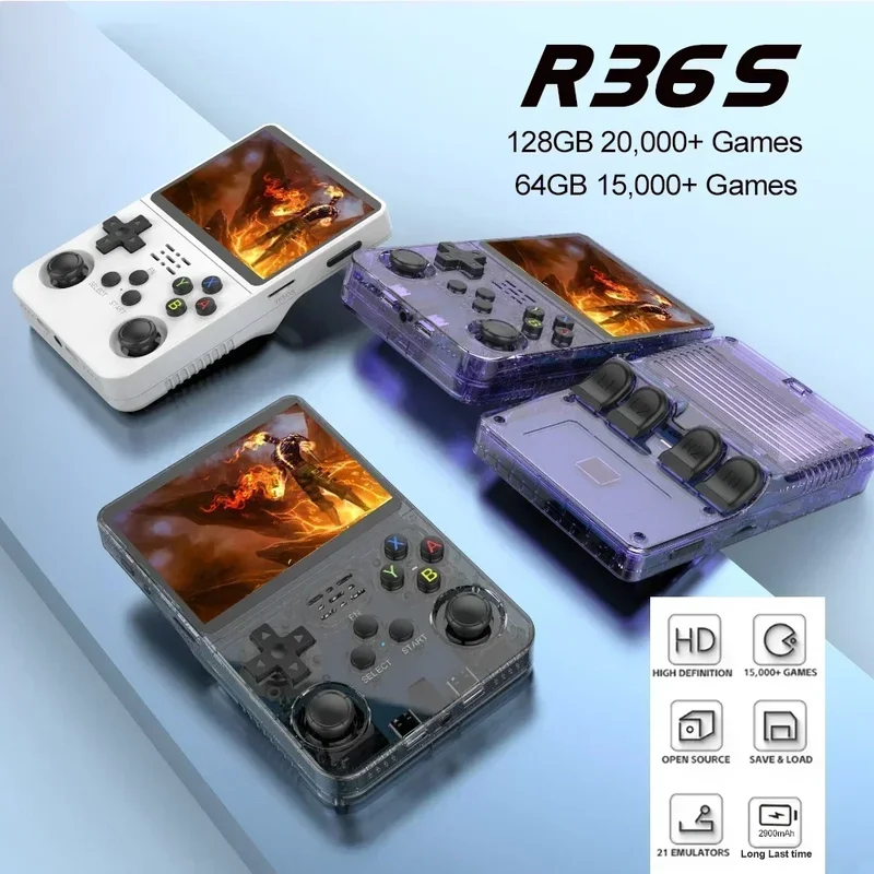 BOYHOM 256G 128G R36S Console  - Gaming Console Kids avaliação e preço