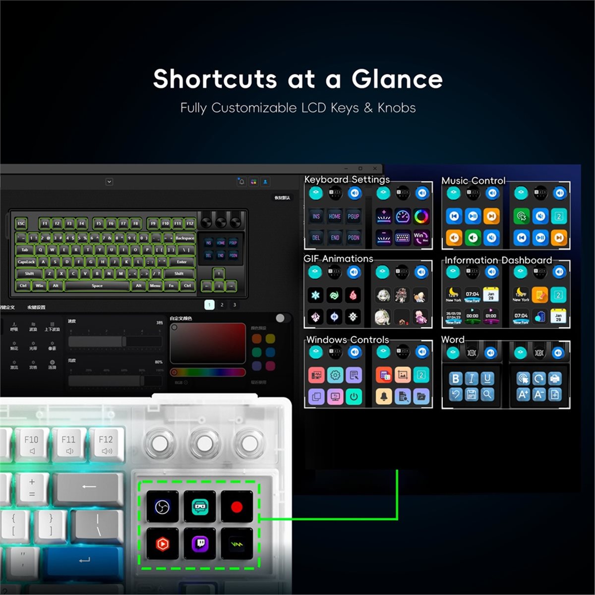Teclado Mecânico Visual LCD po - Gaming Console Keyboard avaliação e preço
